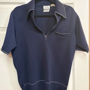 Vintage Jordan Marsh Florida navy half zip size medium